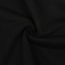 Ткань Футер 3-х нитка, Петля, цвет Черный (на отрез)  в Александрове