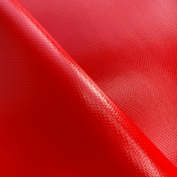 Ткань ПВХ 600 гр/м2 плотная, Красный (Ширина 150см), на отрез  в Александрове