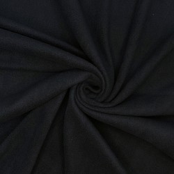 Ткань Флис Односторонний 130 гр/м2, цвет Черный (на отрез)  в Александрове