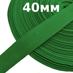 Лента-Стропа 40мм, цвет Зелёный (на отрез)  в Александрове