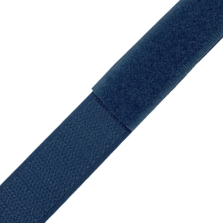 Контактная лента 25мм цвет Синий (велькро-липучка, на отрез)  в Александрове