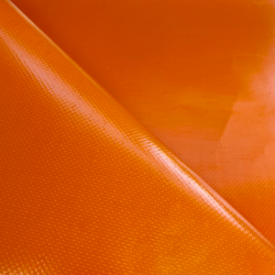 Тентовый материал ПВХ 450 гр/м2, Оранжевый (Ширина 160см), на отрез  в Александрове, 450 г/м2, 699 руб