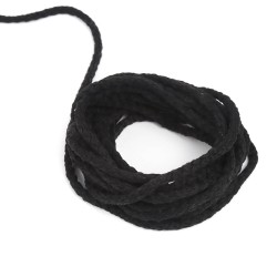 Шнур для одежды тип 2, цвет Чёрный (плетено-вязаный/полиэфир)  в Александрове